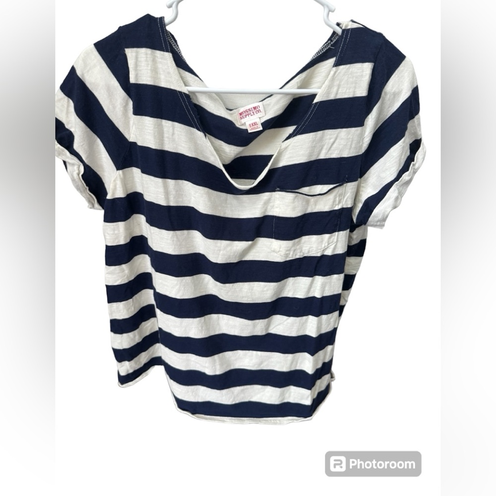 mossimo supply co cotton tshirt striped XXL NWOT